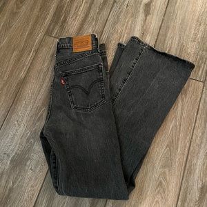 Black Levis Ribcage Bootcut Jeans